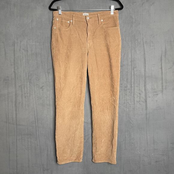 J Crew Pants Womens 30 Tan Corduroy Vintage Slim Straight Stretch Reimagined - Picture 1 of 14